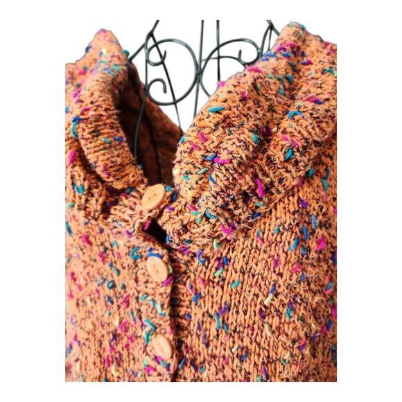 Purl One Australia Hand Knitted Crop Sweater One Size Tango Vintage Artsy Boho - Picture 10 of 11